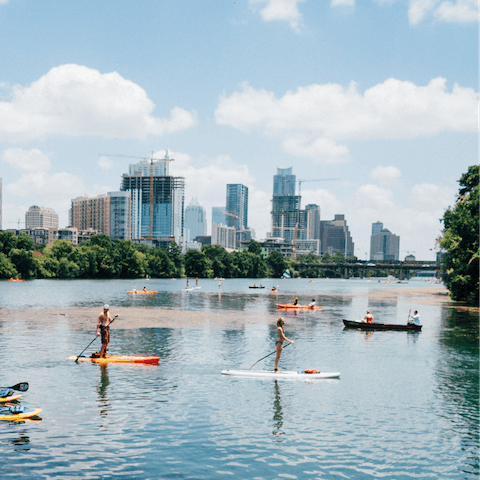 Take a stroll down to the Colorado River parks, it's just twenty-five minutes away