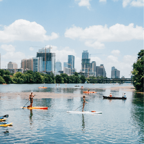 Take a stroll down to the Colorado River parks, it's just twenty-five minutes away 