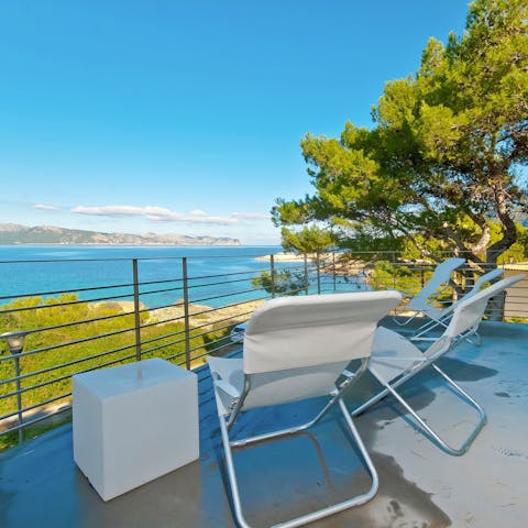 Drink in the wonderful sea views from the terrace