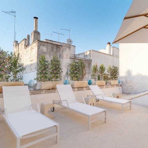 Embrace the historic surroundings on the rooftop terrace