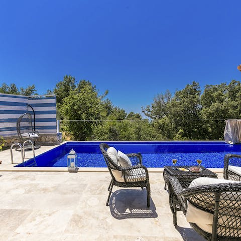 Relax in your private pool in tranquil surroundings