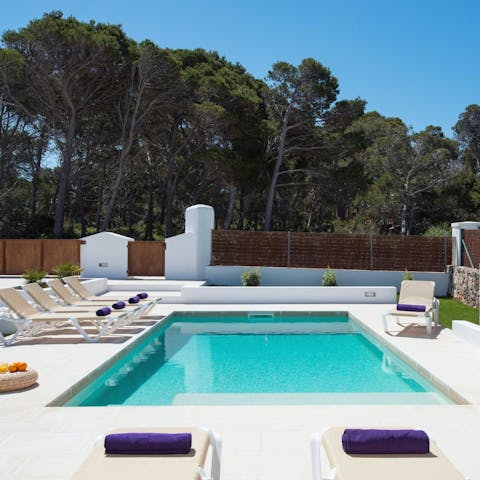 Cool off with a quick dip in the crystal-clear swimming pool