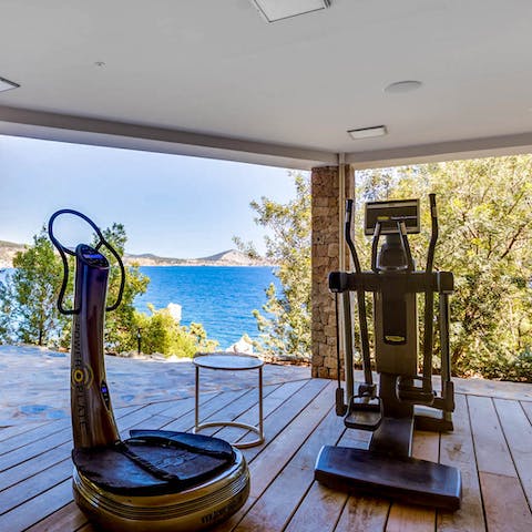 Work out with sweeping sea views