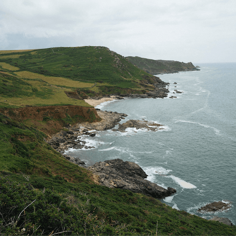 Explore the rugged beauty of Devon on the South West Coast Path, only forty-five minutes' walk from your front door