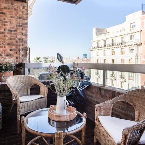 Plan your next city move while relaxing on the balcony