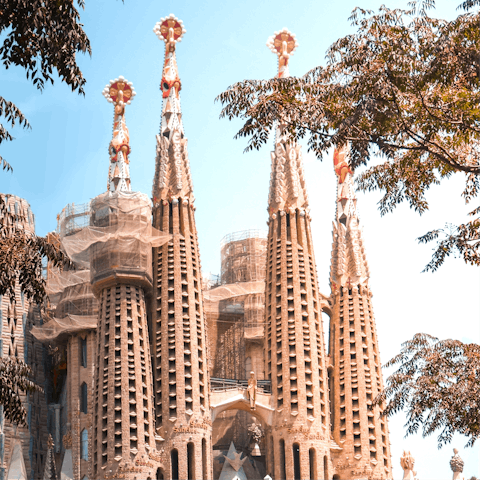 Scale the dizzying heights of the Sagrada Família, eighteen minutes from home