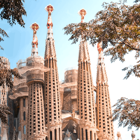 Scale the dizzying heights of the Sagrada Família, eighteen minutes from home