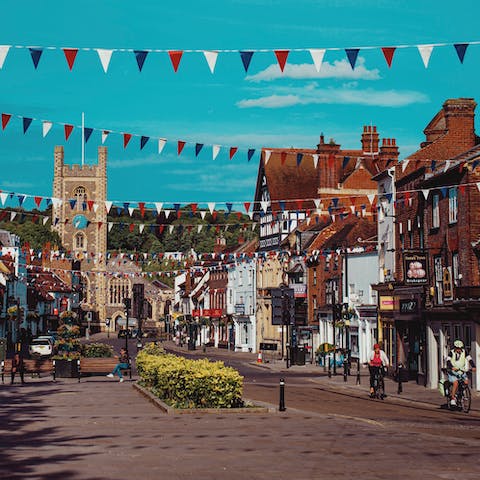 Stay in the heart of Henley-on-Thames, a thriving market town right on the river