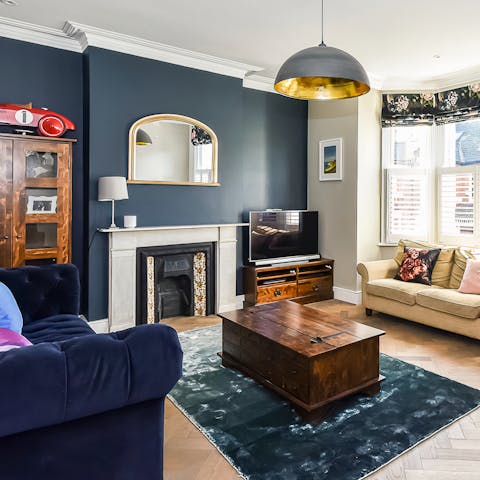 Relax and watch television in the cosy sitting room