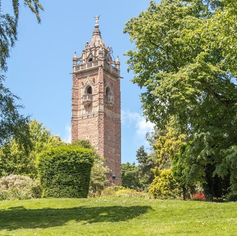 Explore the nearby Brandon Hill park and enjoy views of Cabot Tower
