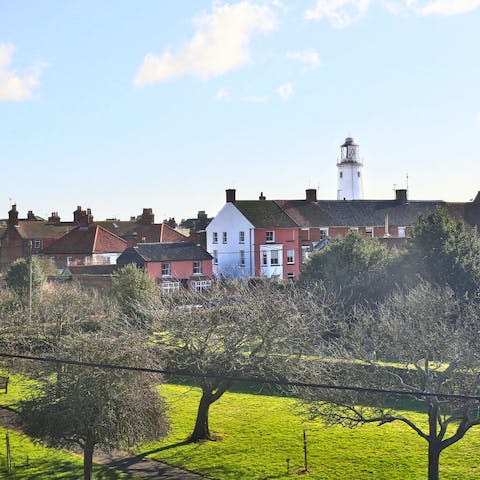 Enjoy beautiful views over St Edmunds Green towards the landmark lighthouse