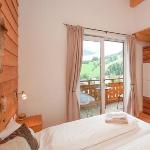 Wake up to mountain views and step out to your private terrace