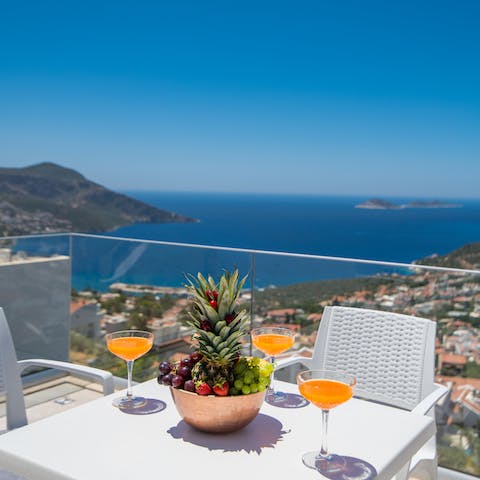 Start the day with breakfast on the terrace accompanied by a glorious view