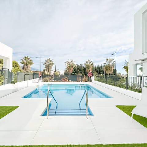 Soak up the sun from the communal pool