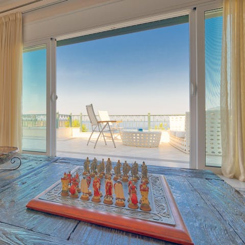 Challenge your guests to a game of chess