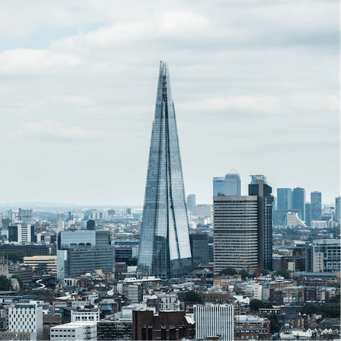 Catch the Jubilee line to the Shard for incredible restaurants and unfettered across the city