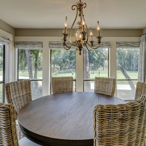 Organise card games around the dining table