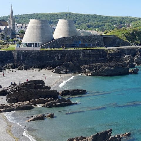Head to IIfracombe's iconic Tunnels Beaches – just  a short stroll away