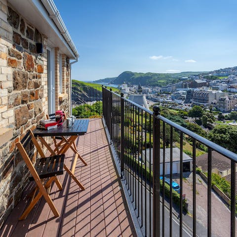 Soak in the southern sunlight and sea views from the private balcony 