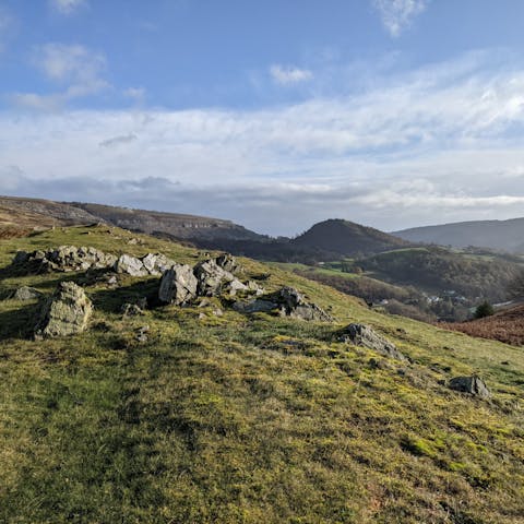 Explore the North Wales countryside and take a trip to nearby Llangollen 