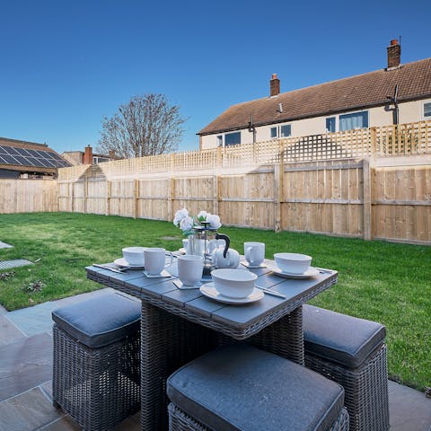 Look forward to breakfast in the garden on sunny mornings