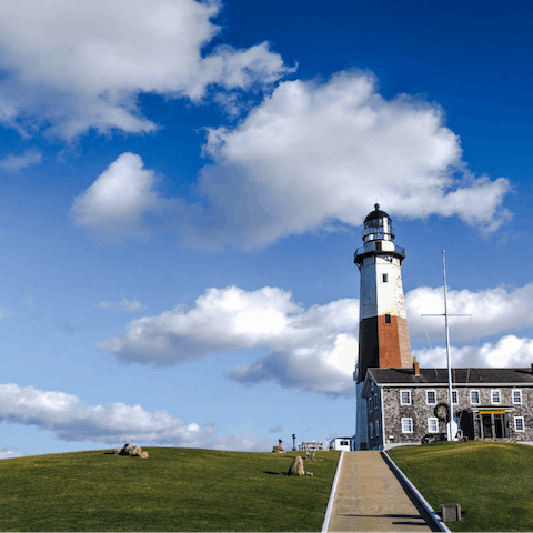 Drive up to nearby Montauk and visit its historic lighthouse