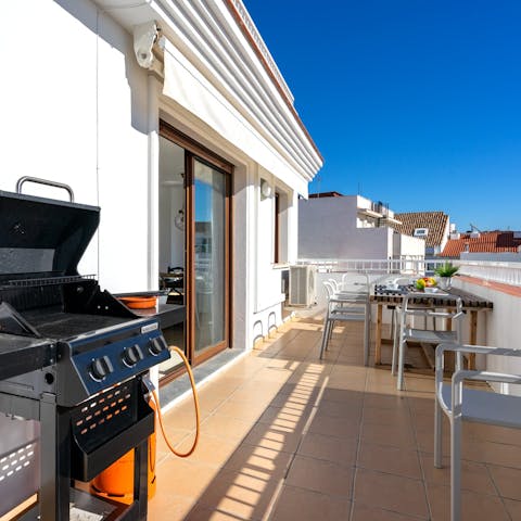 Fire up the barbecue for delicious home-cooked suppers on the terrace