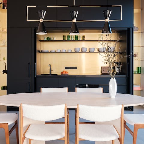 Serve up delicious home cooked meals at the dining area