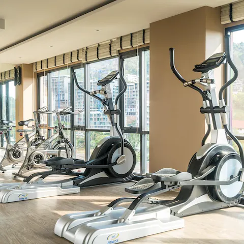 Keep on top of your fitness routine in your resort's gym