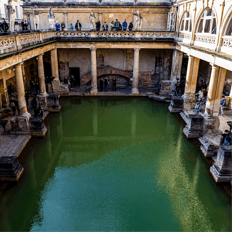 Pay a visit to The Roman Baths in the centre of the city, just over twenty minutes' walk away