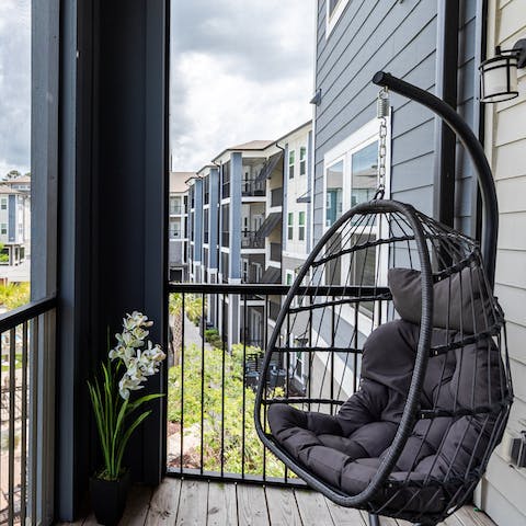 Swing with a view from your private balcony