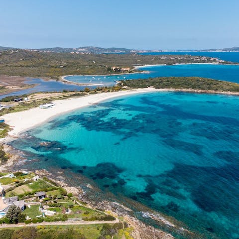 Stroll down to one of Pittulongu's beaches in as little as two minutes