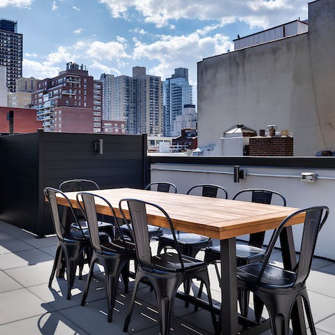 Enjoy some bagels on the private roof terrace