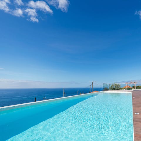 Swim in the private infinity pool, with the ocean providing the perfect backdrop