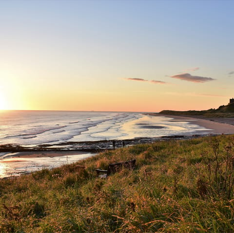 Walk just a couple of minutes to the beautiful Beadnell Bay