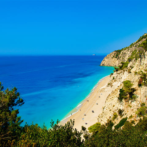 Explore Lefkada's gorgeous beaches on both the island's east and west coasts
