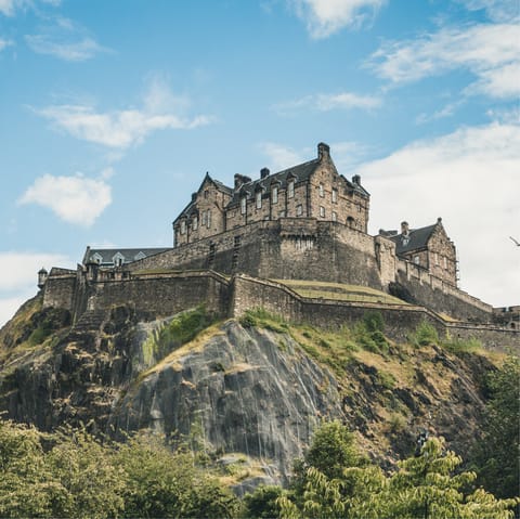 Walk up the Royal Mile to check out Edinburgh Castle
