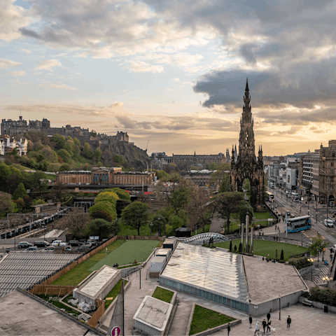 Walk five minutes to Princes Street for a spot of shopping