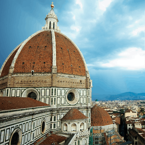 Admire the impressive architecture of the Cathedral of Santa Maria del Fiore