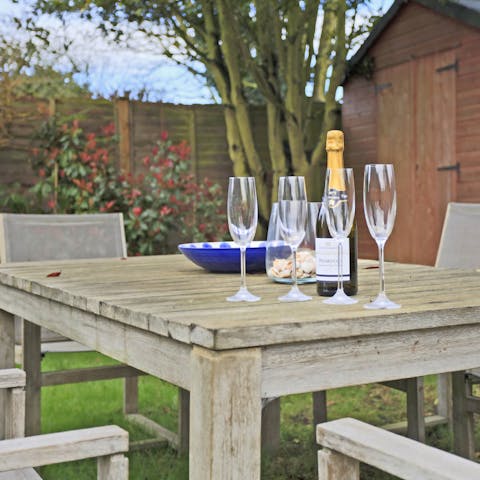 Enjoy alfresco feasts in the private garden 