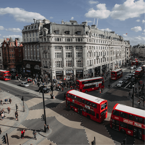 Hop on the train and arrive in central London within forty minutes 