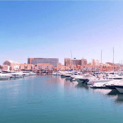 Stroll around the marina as you take in the sights of Vilamoura