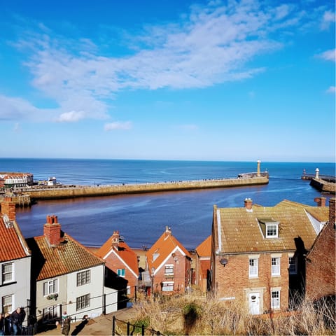 Cast an eye over the historic Whitby Harbour