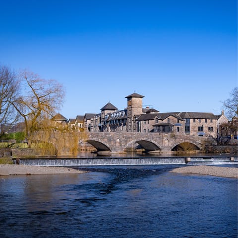 Drive twelve minutes to Kendal, the gateway to the Lake District