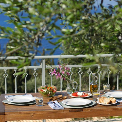 Sample some local Greek culinary delights at the romantic alfresco dining spot