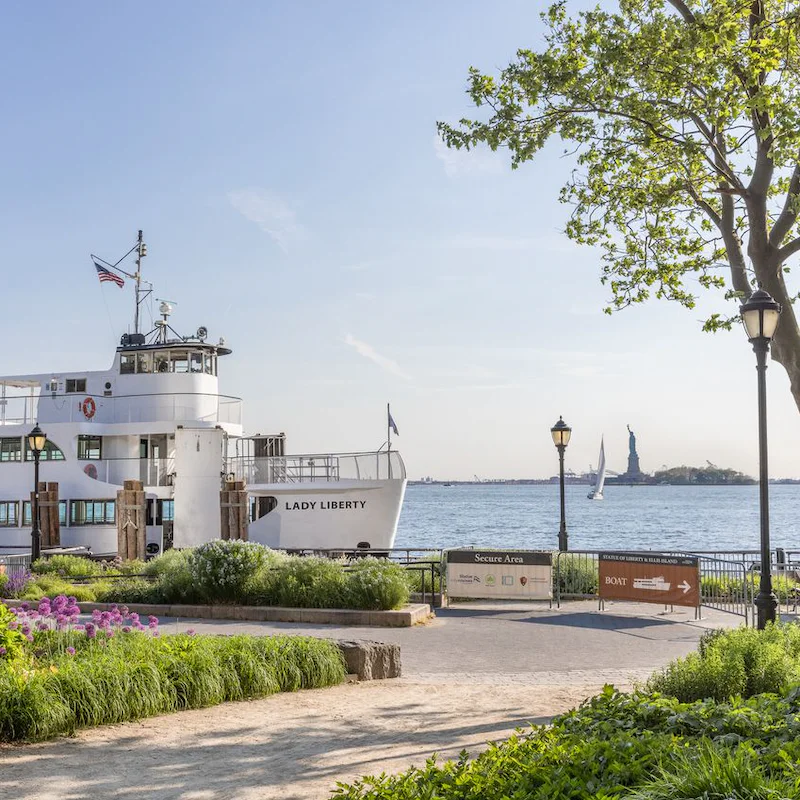Catch the ferry from The Battery to Liberty Island to visit one of the world's most famous landmarks
