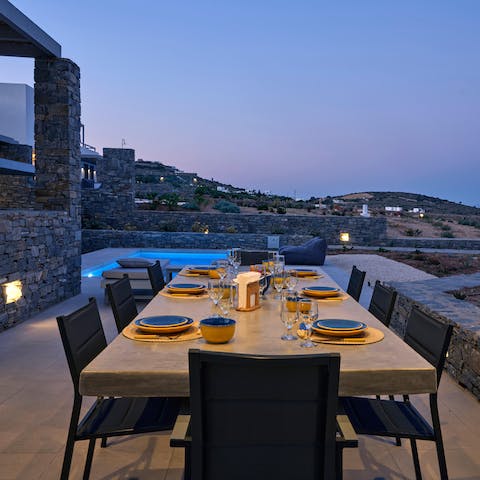 Enjoy dinner with a view – we love souvlaki