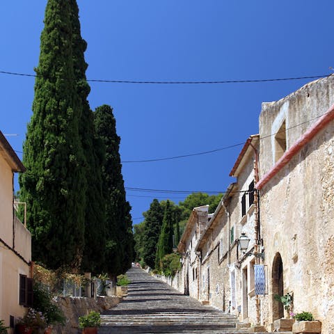 Take a leisurely stroll into the beautiful old town of Pollensa