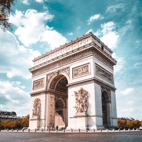 Stroll to the Arc de Triomphe to take in the history