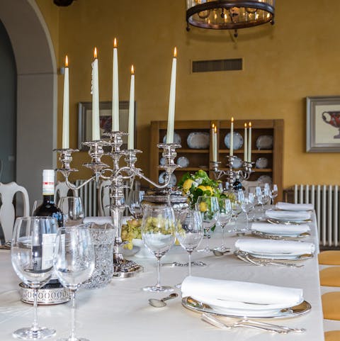 Host lavish events and celebrations in the 50-seater grand dining room